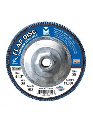 Type 29 High Density Premium Zirconia Flap Discs - QTY 10